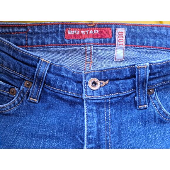 Big Star Boot Cut Slightly Distressed Denim Jeans Size 30R - Picture 2 of 7